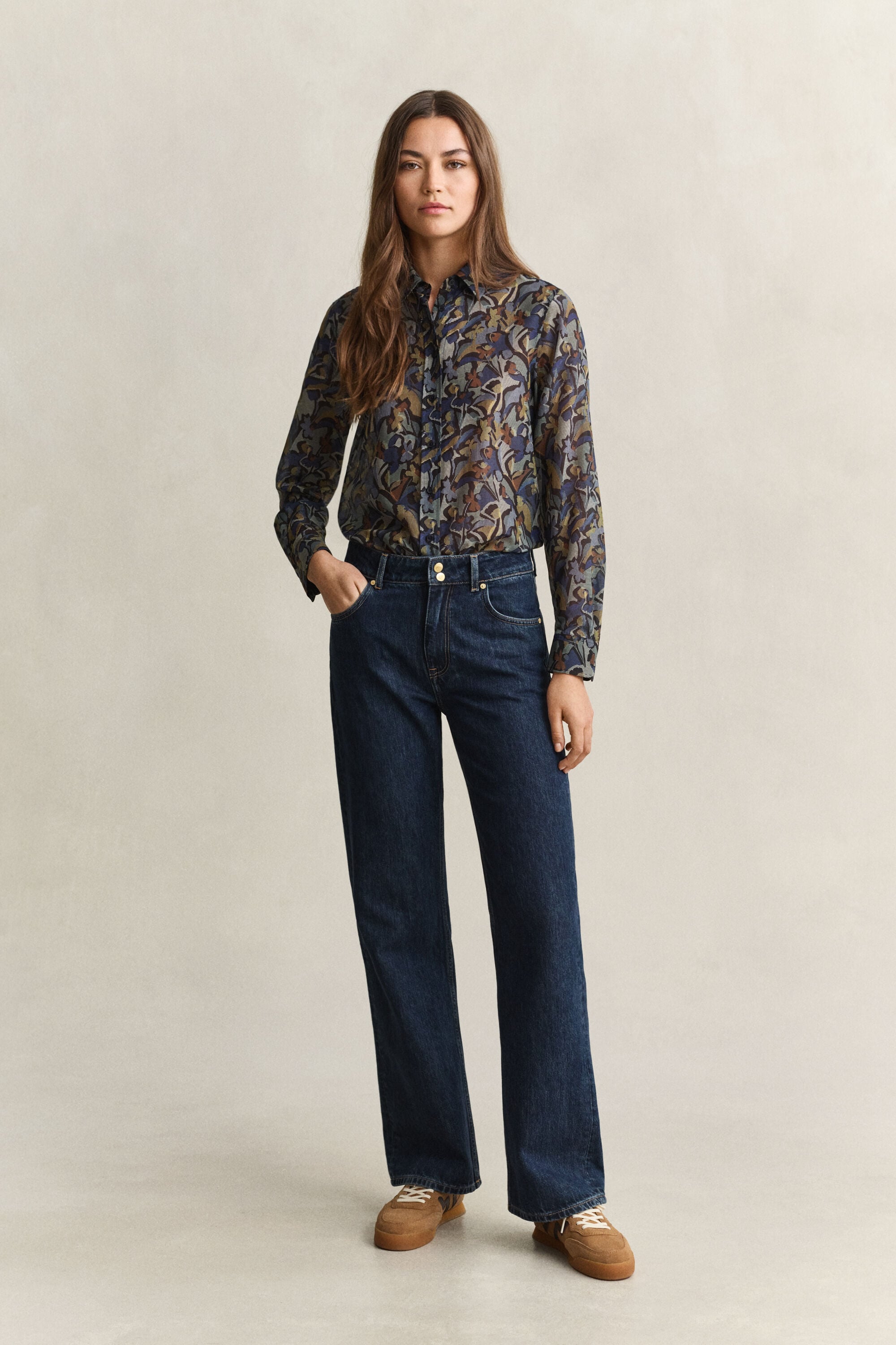 Printed Cotton Silk Shirt