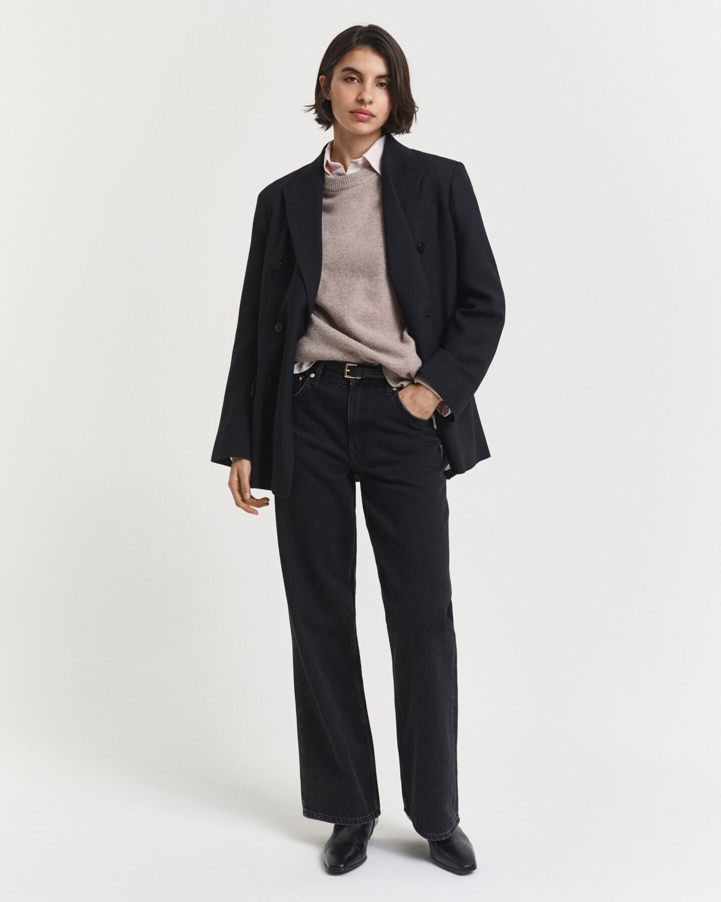 Soft Wool Cashmere Blend Crew Neck Sweater