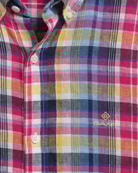 Regular Fit Madras Linen Shirt