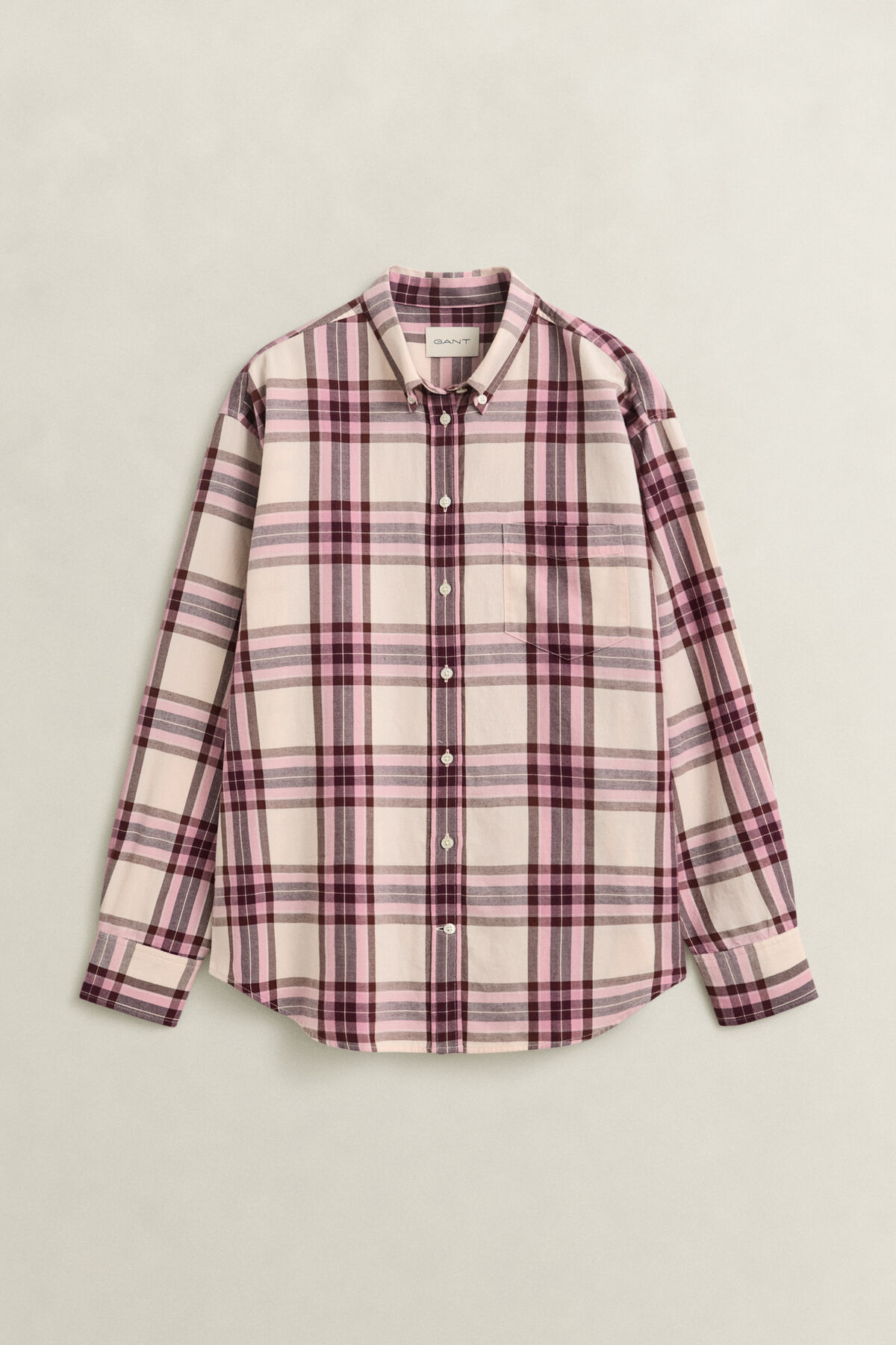 Relaxed Flannel Shirt — REFINED PINK