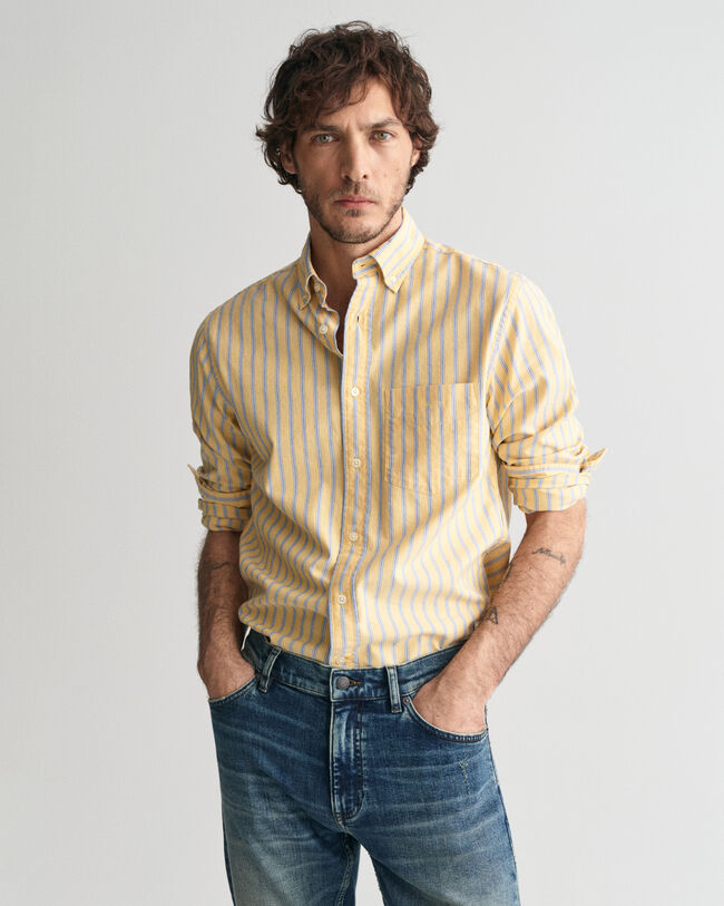 Regular Fit Striped Archive Oxford Shirt