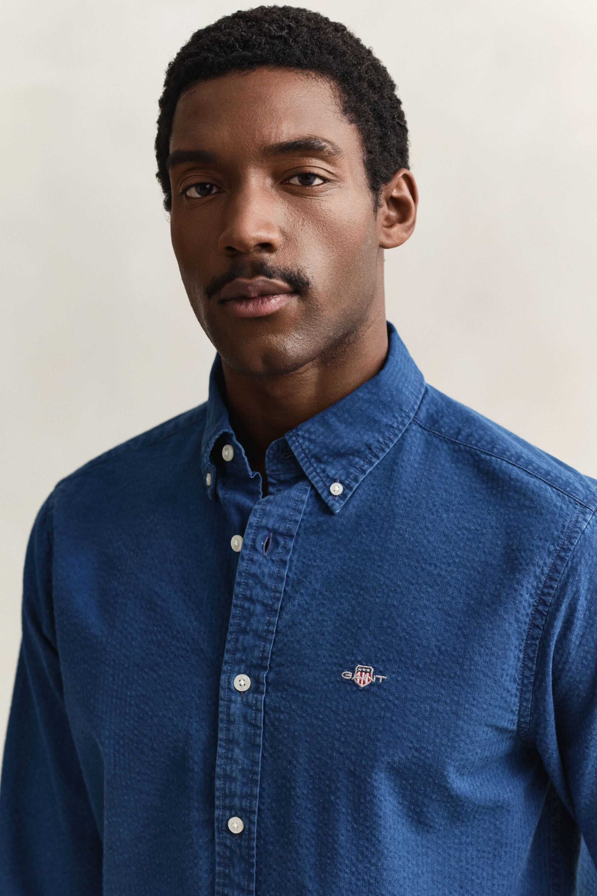 Indigo Seersucker Shirt