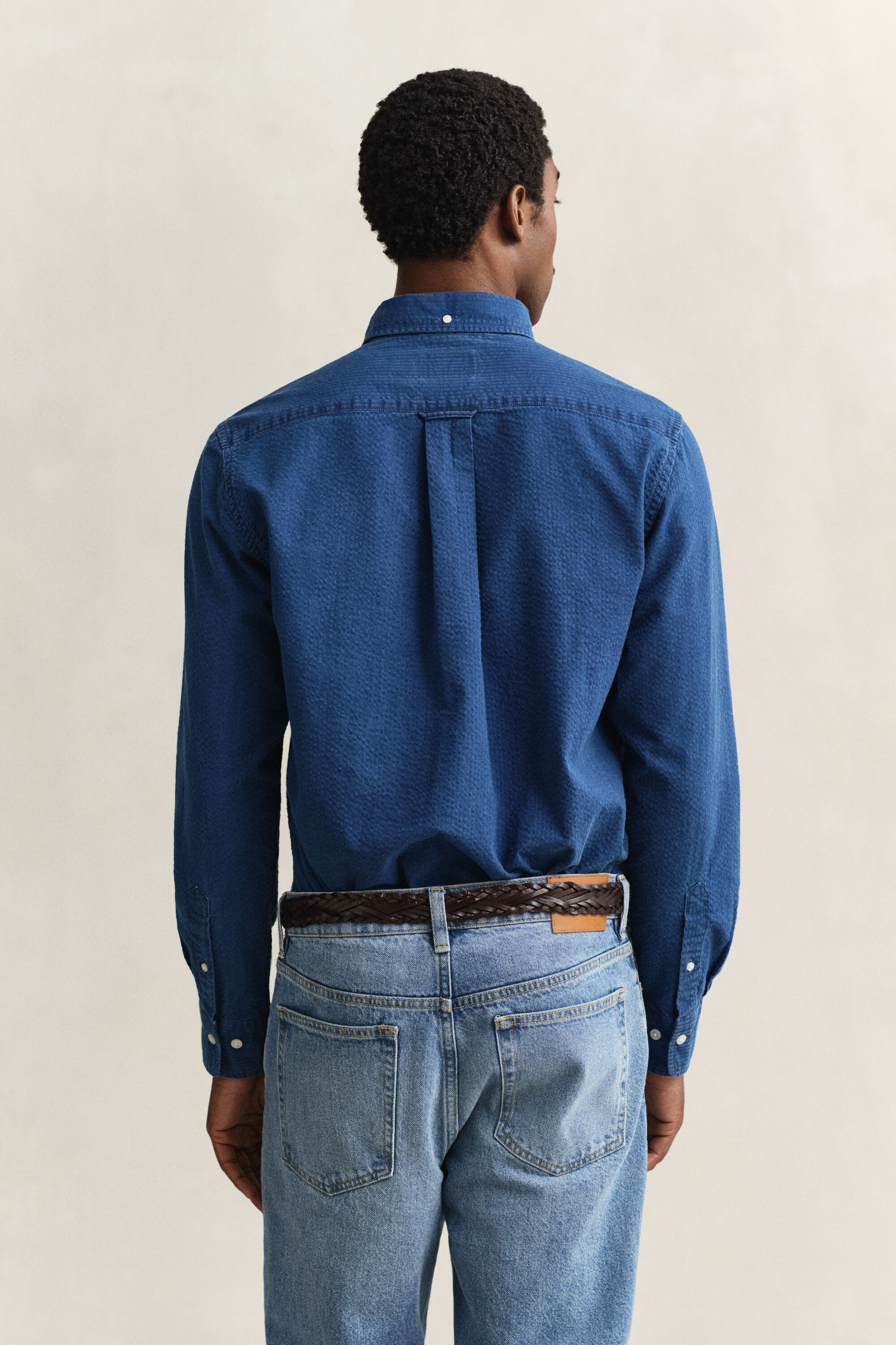 Indigo Seersucker Shirt