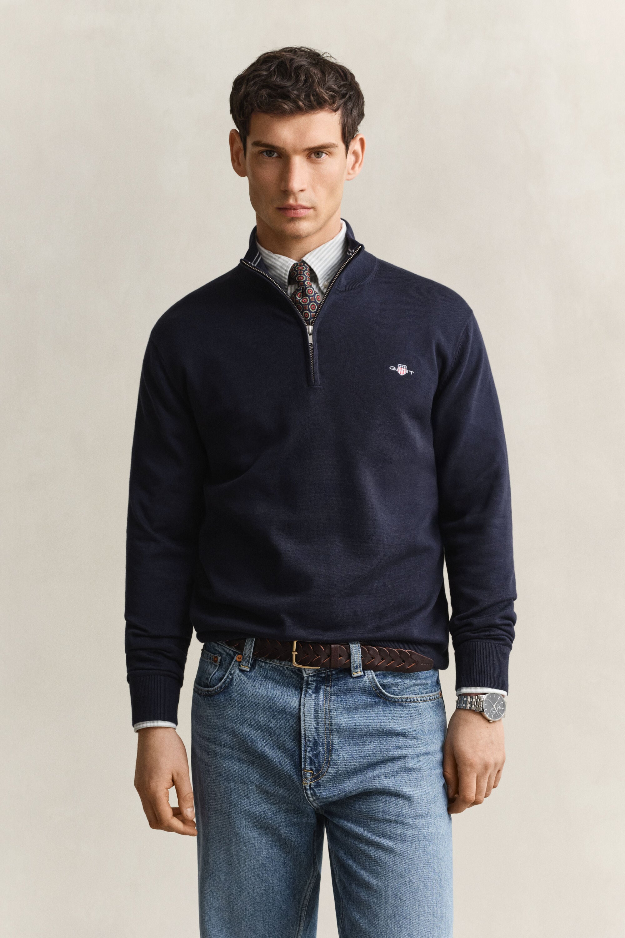 Classic Cotton Half-Zip Sweater
