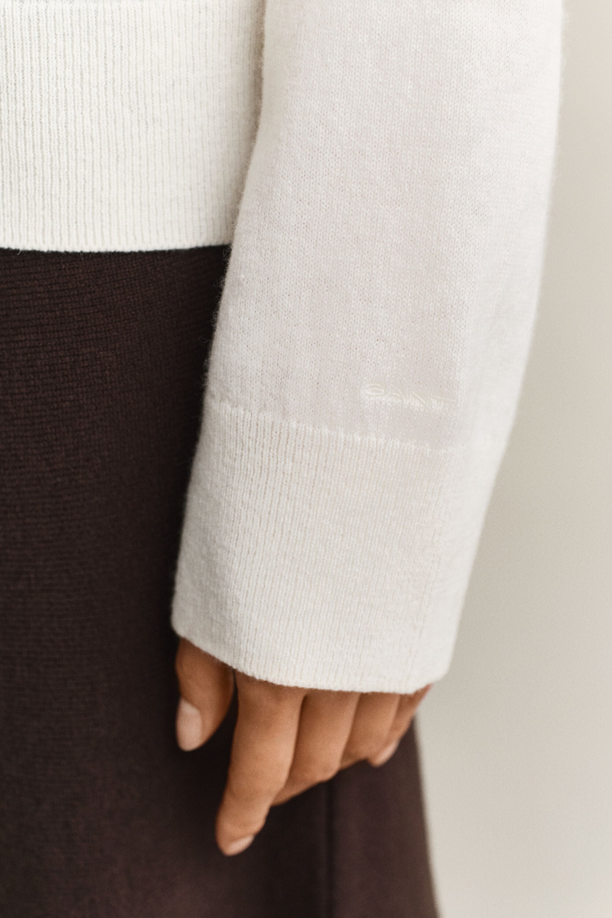 Superfine Lambswool Mock Neck Sweater