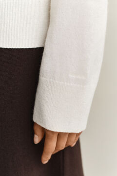 Superfine Lambswool Mock Neck Sweater — CREAM 3