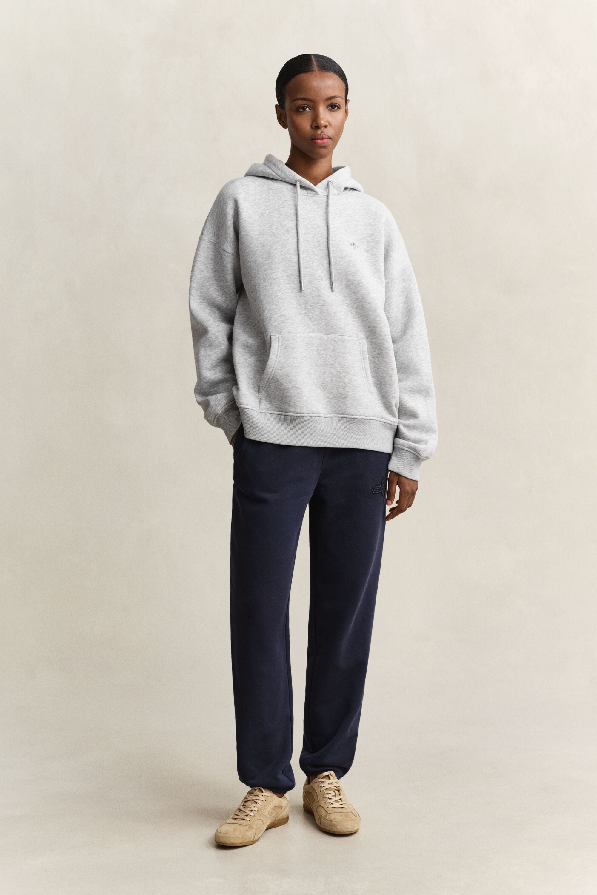 Shield Hoodie — LIGHT GREY MELANGE