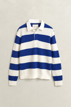 Striped Cotton Merino Rugger — CREAM 1