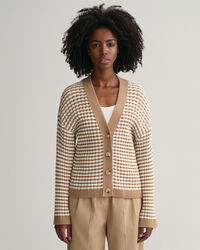 Striped Cotton Rib V-Neck Cardigan