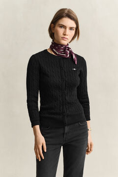 Cable Knit Cardigan — BLACK 6