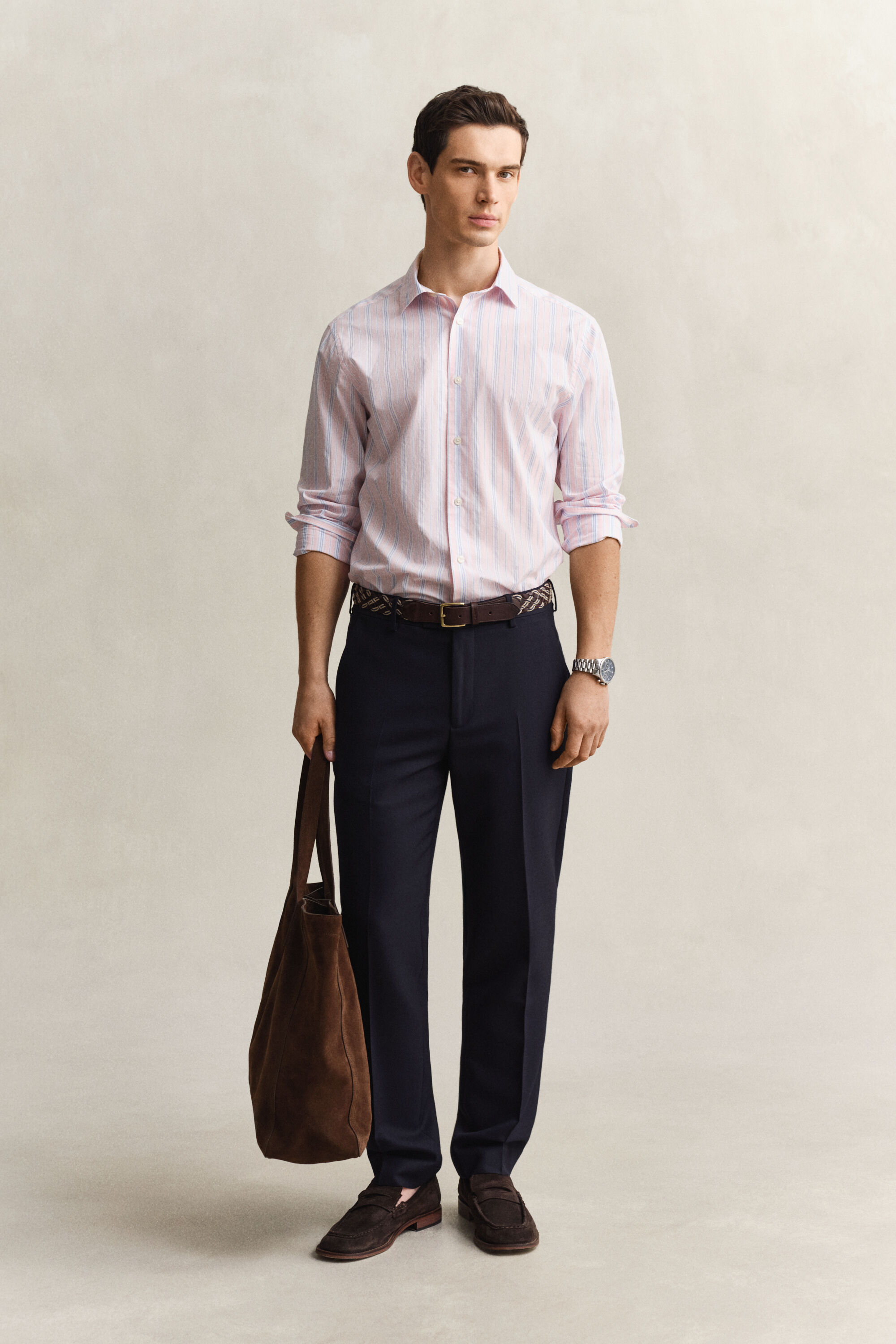 Regular Fit Dobby Striped Shirt