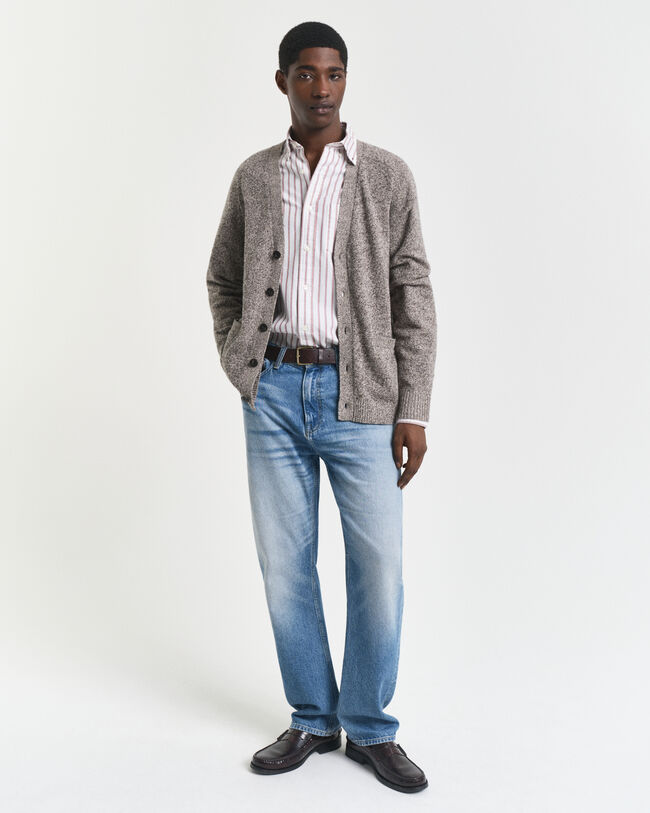 Wool Blend Mouliné Cardigan