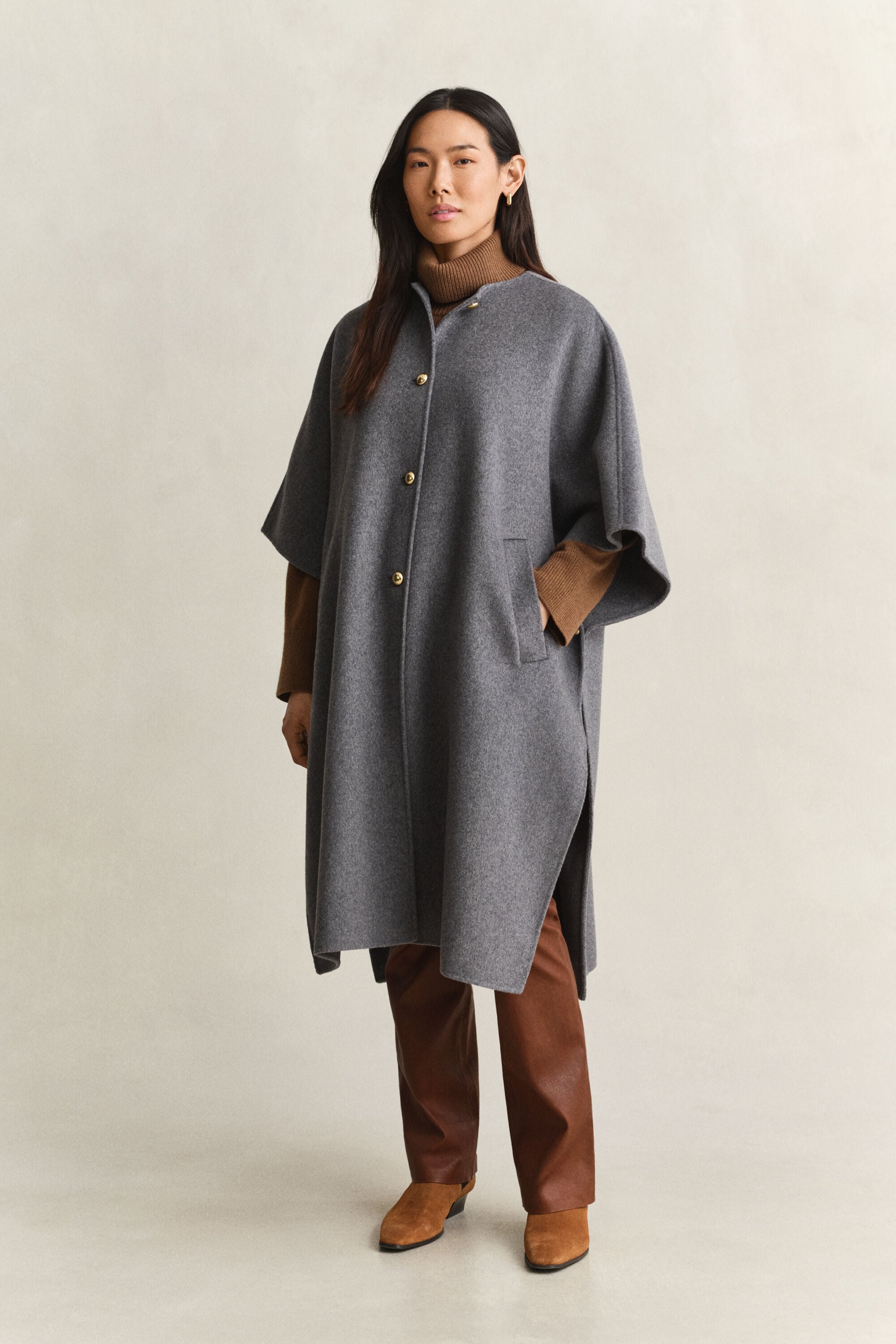 Handstitched Cape Coat