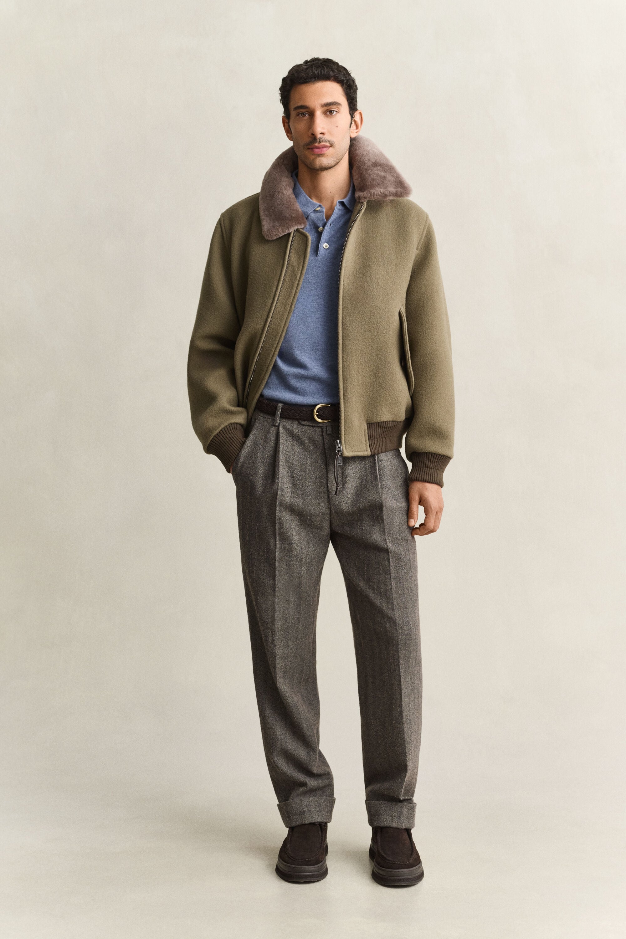 Pinstriped Suit Pants