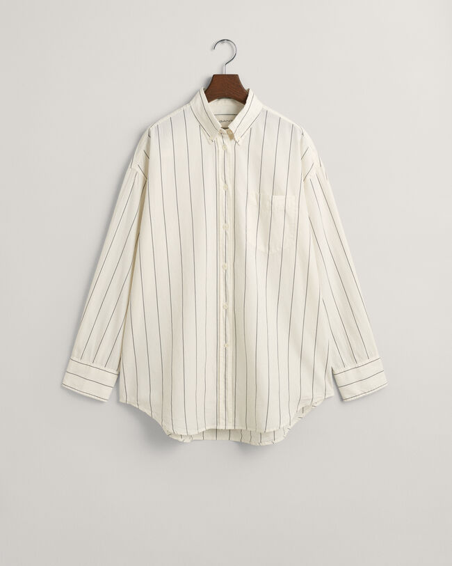 Oversized Luxury Striped Oxford Shirt - GANT