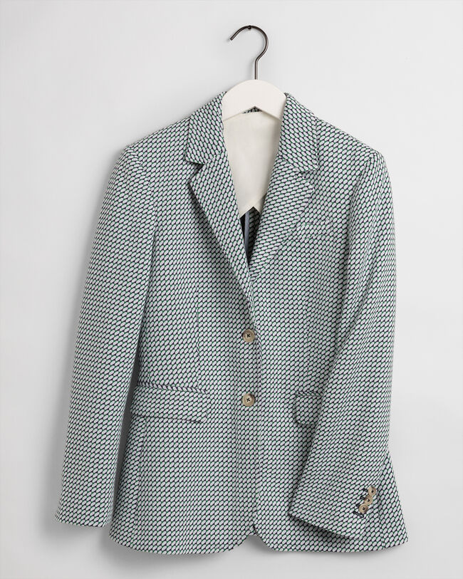 Geometric Print Jersey Blazer