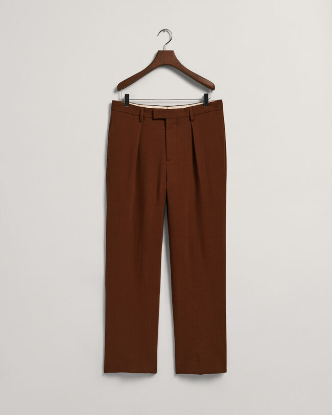 High-Waisted Wide Leg Pleated Pants - GANT