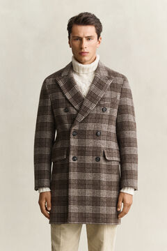Double Breasted Wool Coat — SHADOW BROWN 6