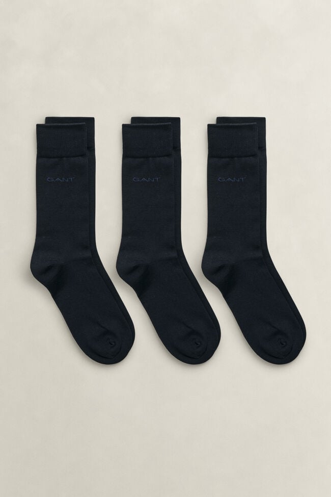 3-Pack Mercerized Cotton Socks