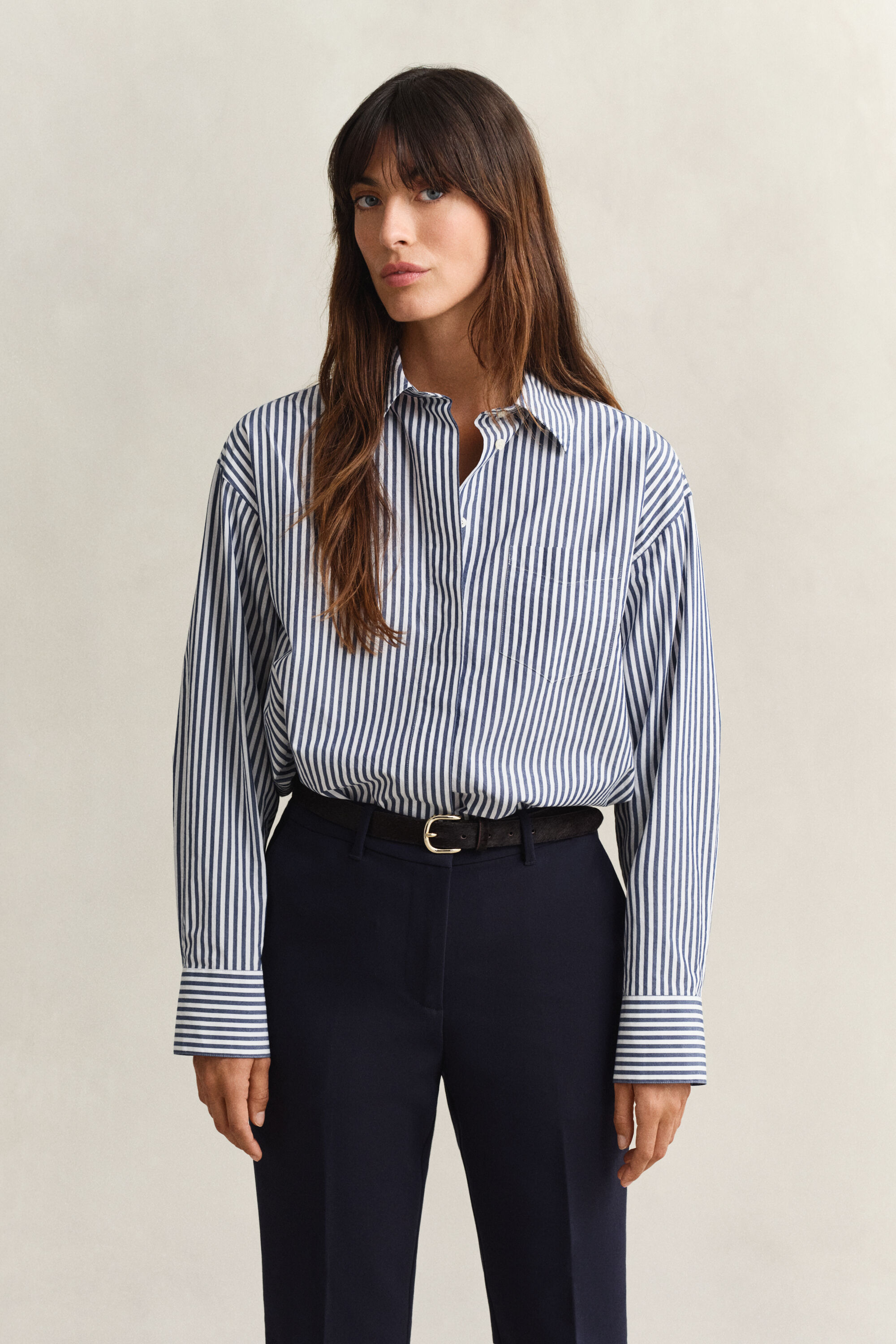 Striped Poplin Shirt
