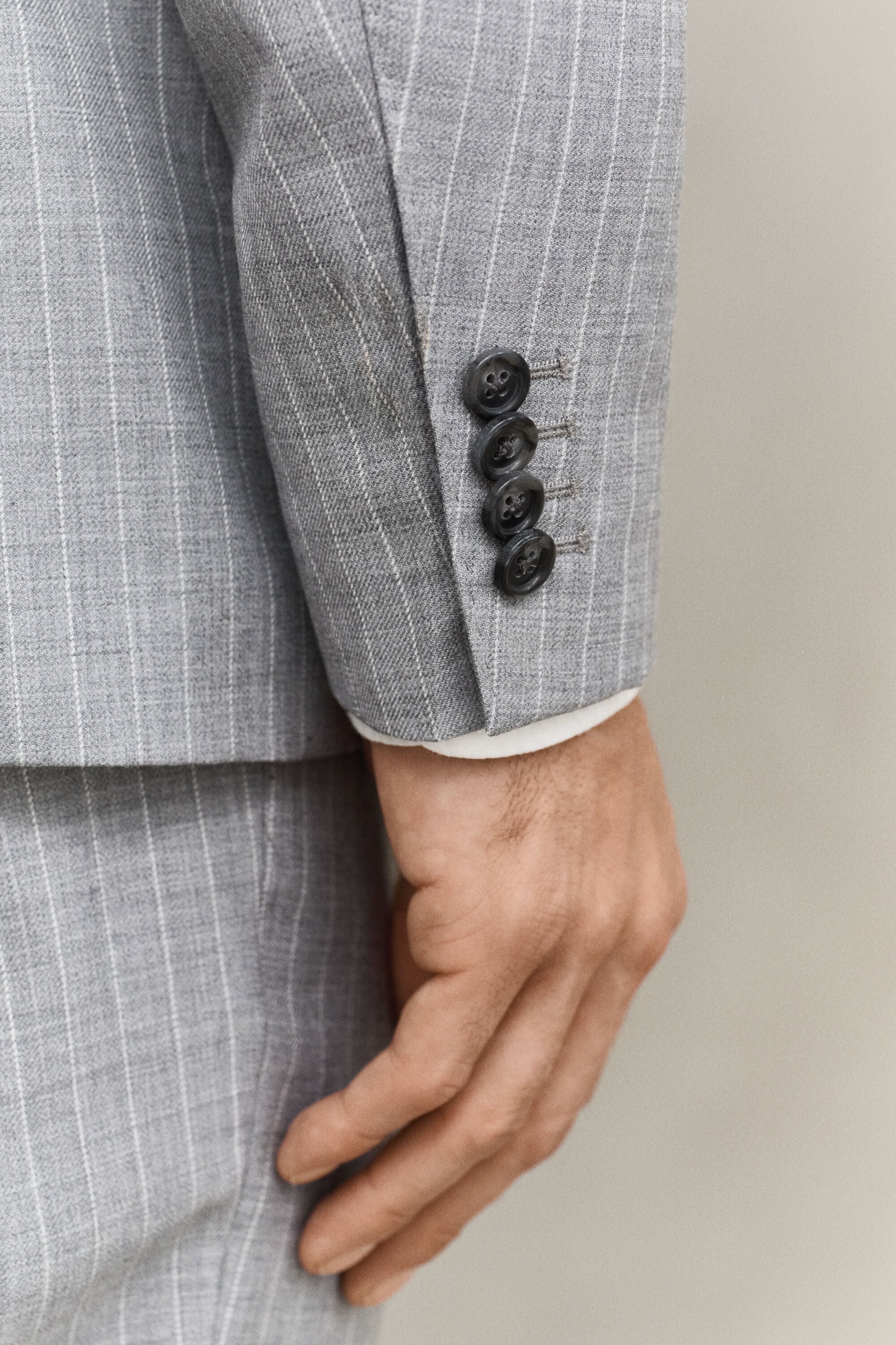 Pinstriped Suit Jacket
