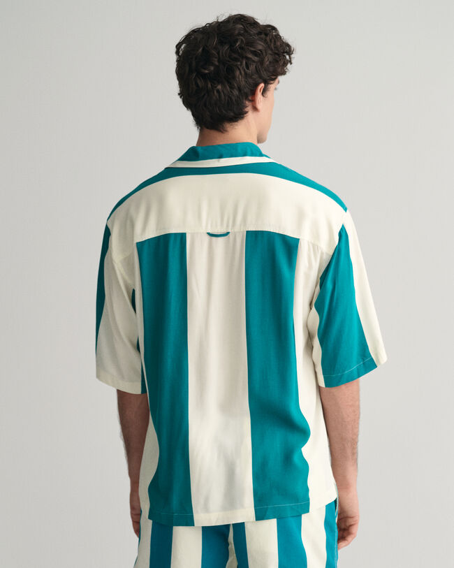 Relaxed Fit Viscose Short Sleeve Shirt