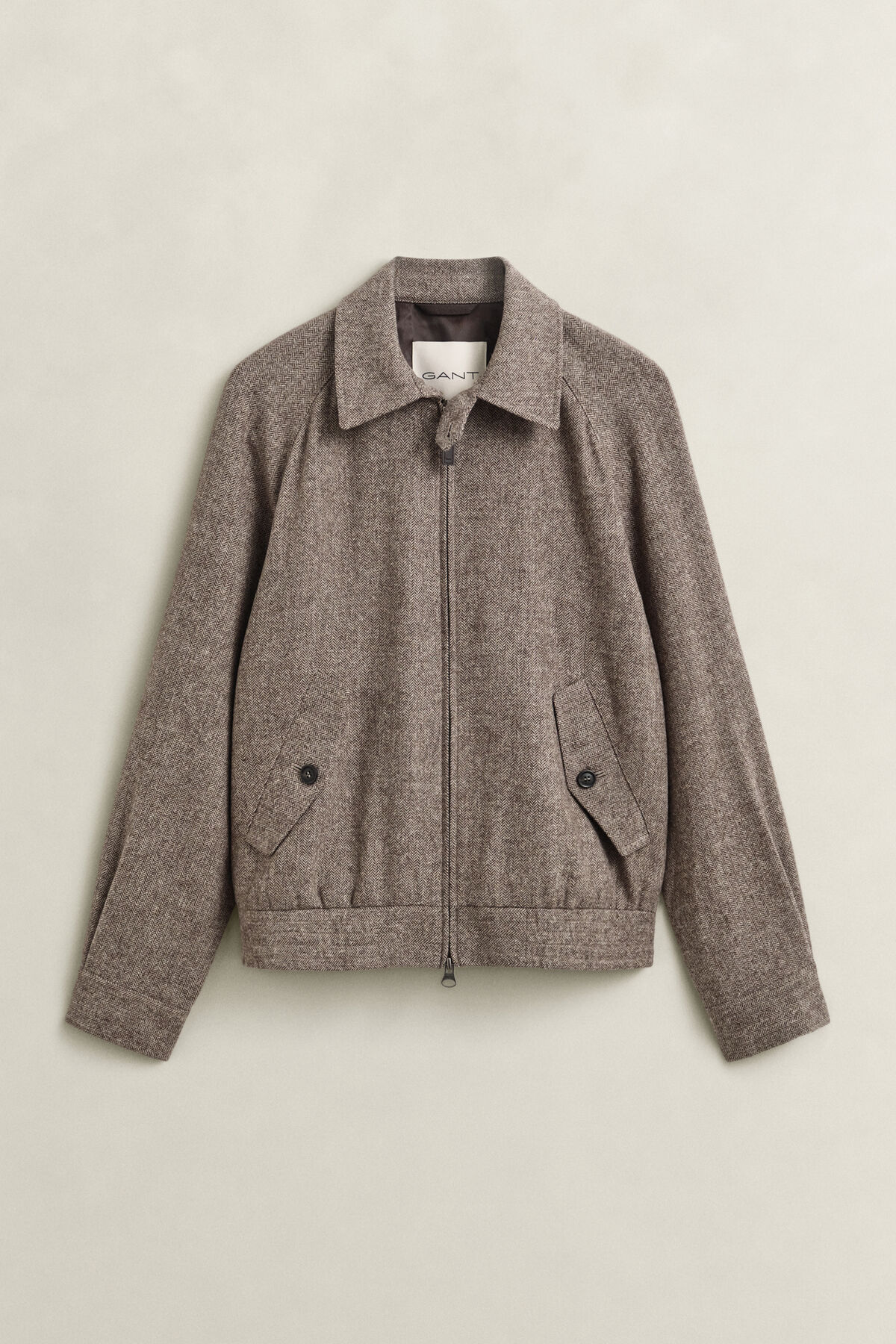 Wool Blend Windcheater Jacket — MIST TAUPE
