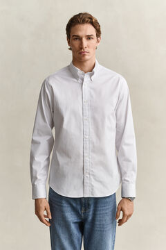 Striped Twill Dress Shirt — WHITE 6