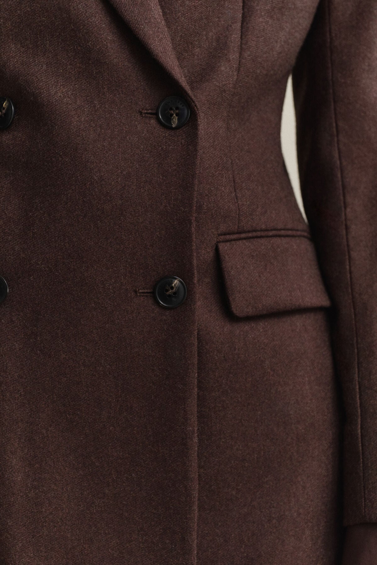 Flannel Blazer — DEEP BROWN