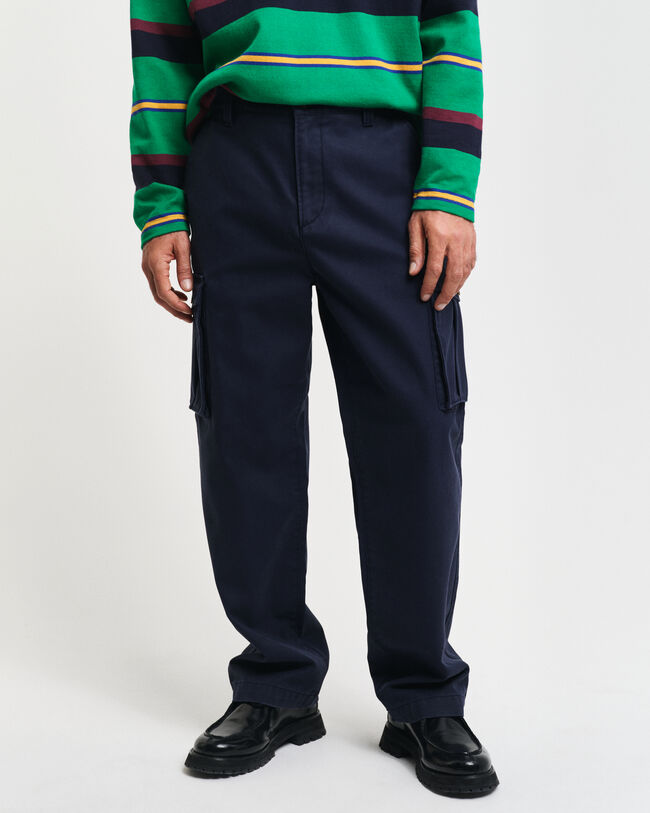 Regular Fit Cotton Twill Cargo Pants