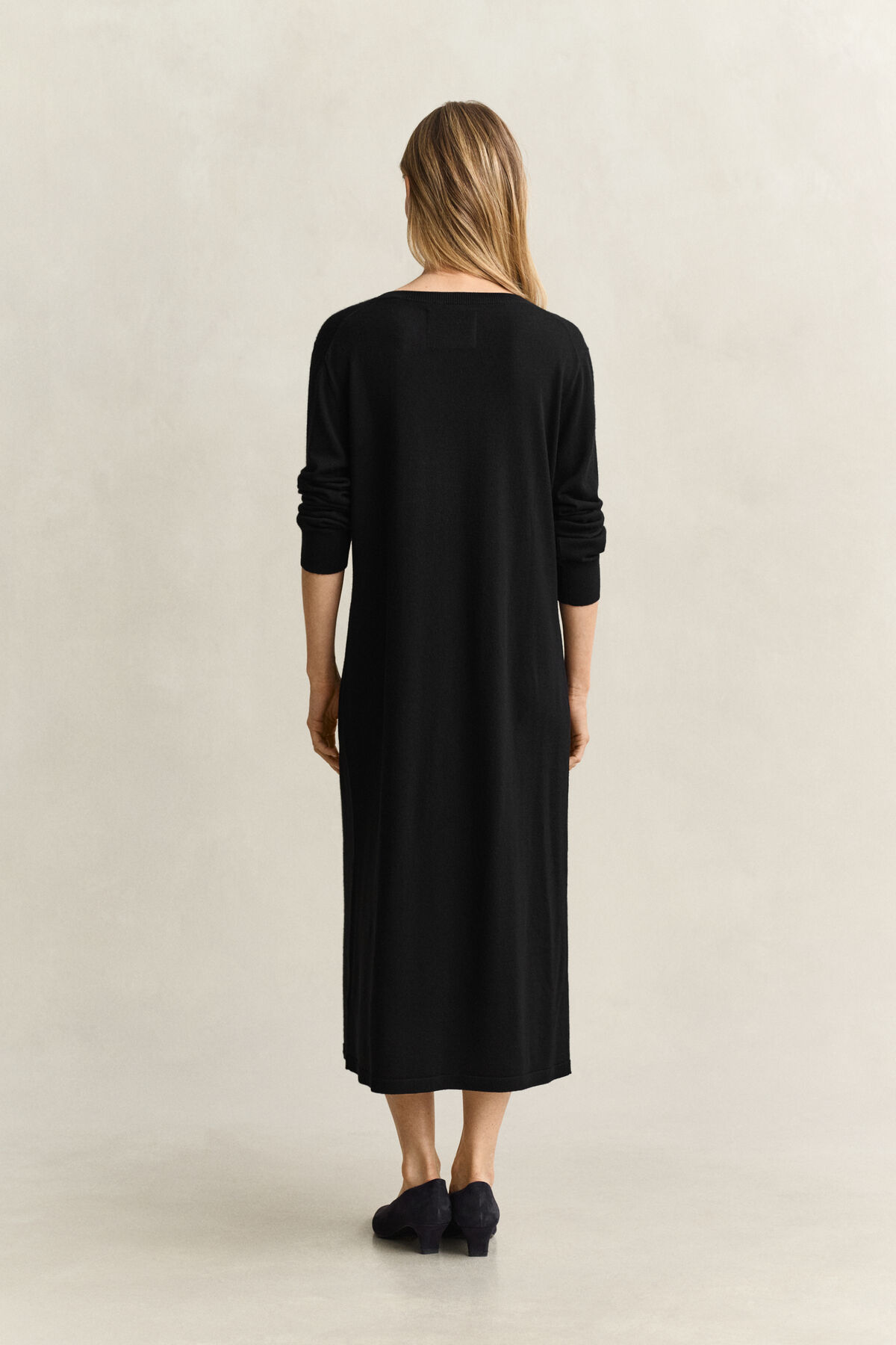 Extra Fine Merino Wool Dress — BLACK