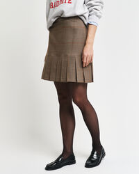 Checked Pleated Skirt