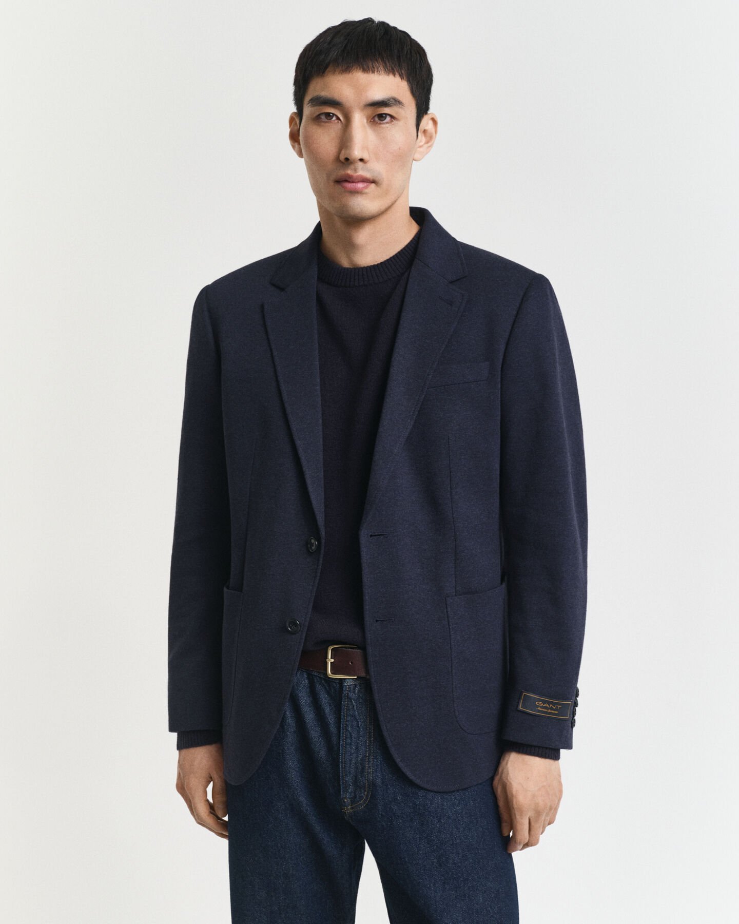 Slim Fit Two-Toned Jersey Piqué Blazer