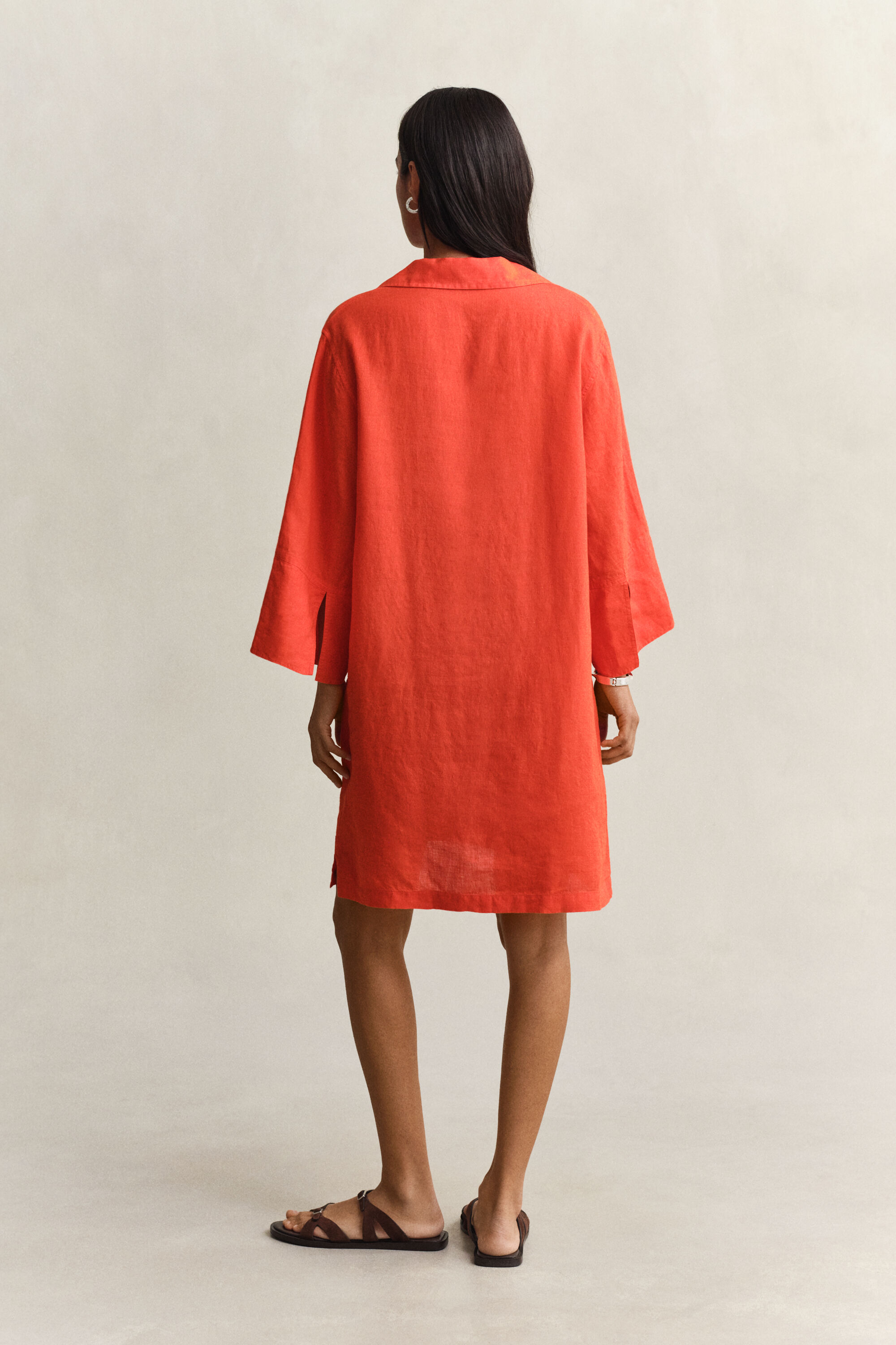Popover Linen Dress