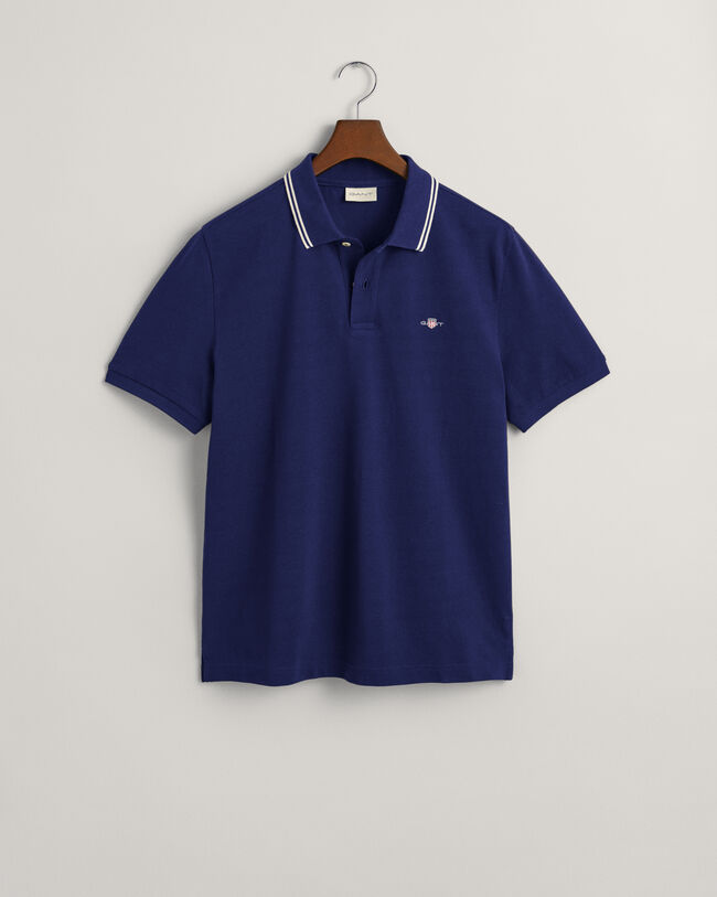 Seasonal Essential Tipped Contrast Piqu&eacute; Polo Shirt