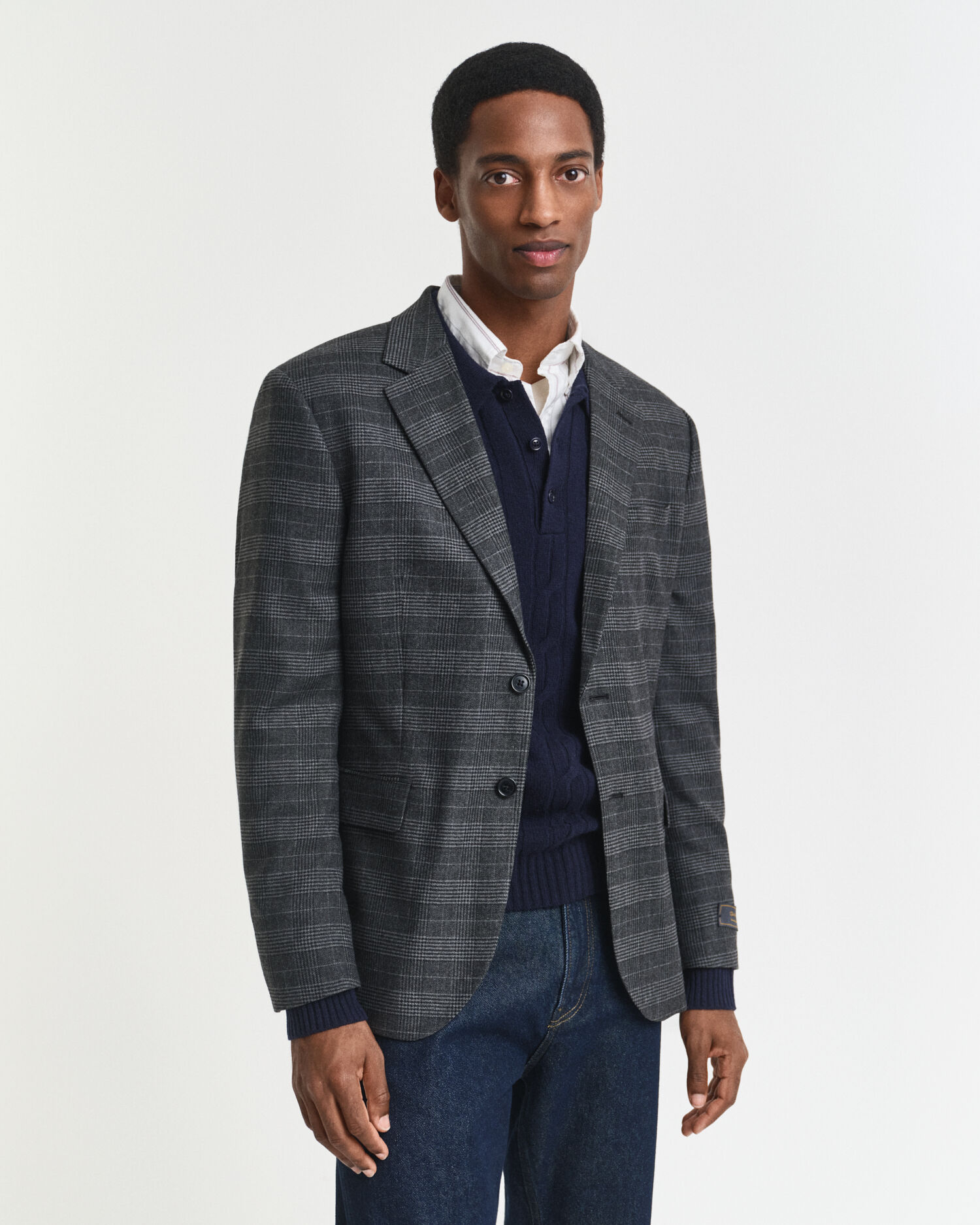 Slim Fit Glen Check Suit Jacket
