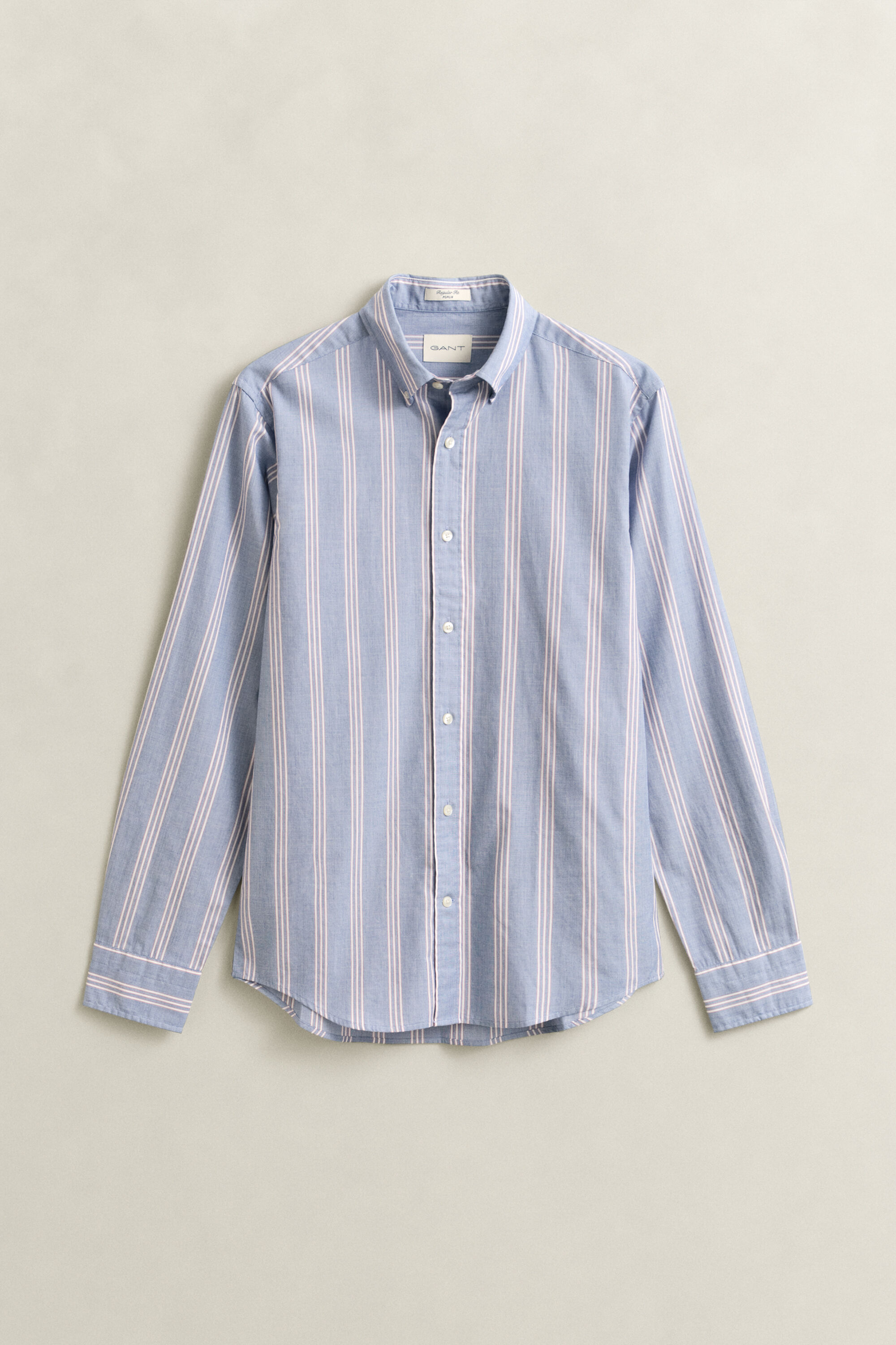 Regular Fit Fil-à-Fil Striped Poplin Shirt