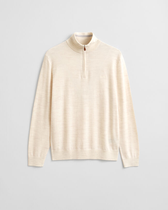 Extra Fine Merino Wool Half-Zip Sweater