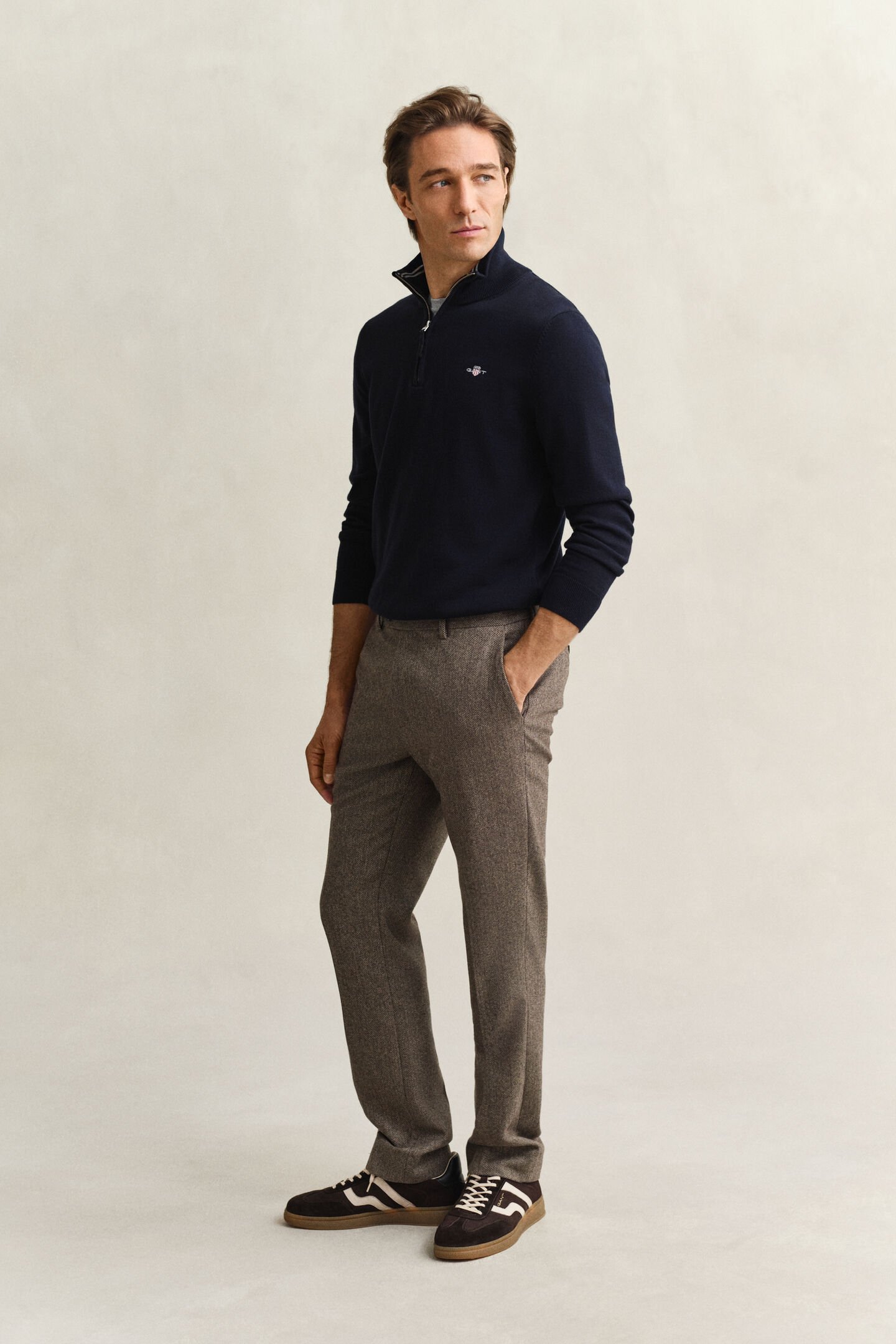 Classic Cotton Half-Zip Sweater