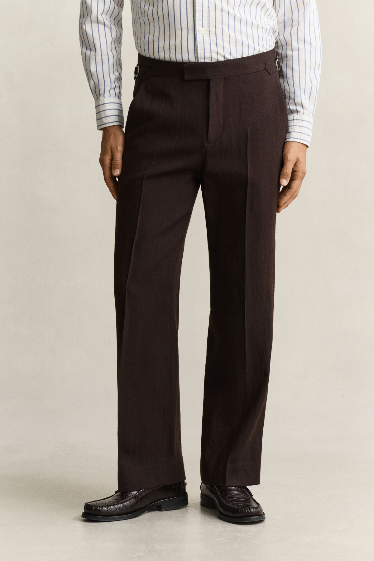 Wool Suit Pants — SHADOW BROWN