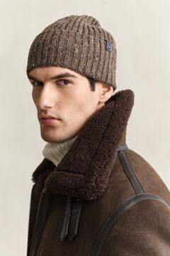 Donegal Beanie — BROWN MELANGE 3