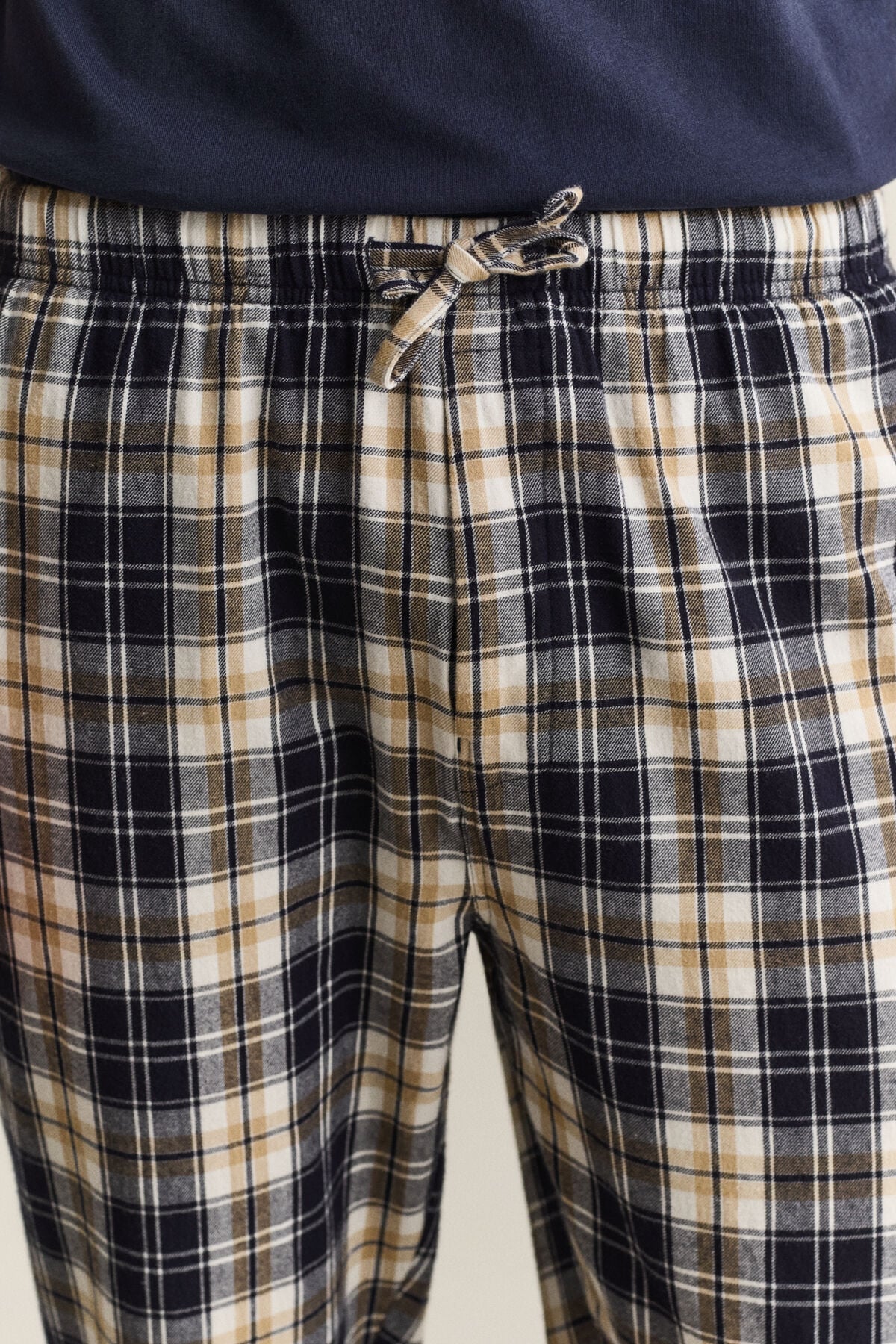 Checked Pajama Pants — EVENING BLUE