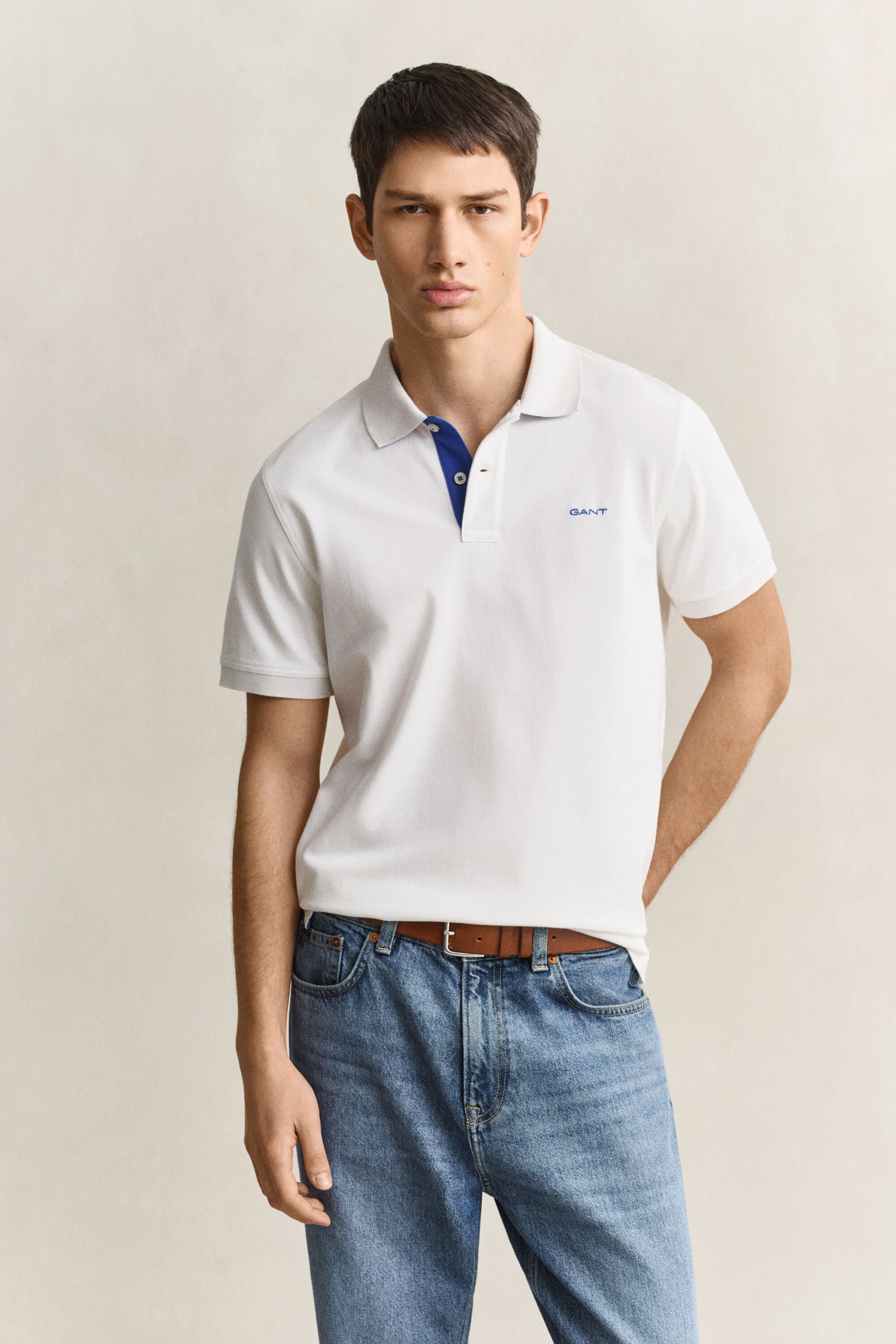 Contrast Piqué Polo Shirt