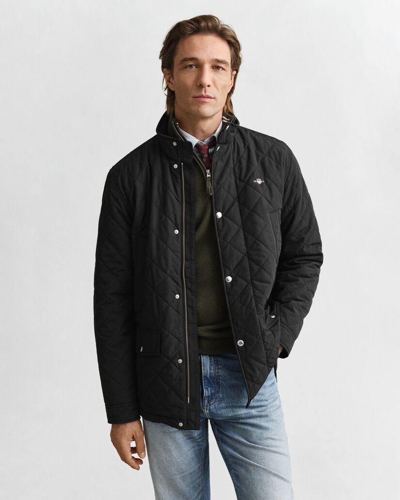 Quilted Windcheater Mid-Length Jacket