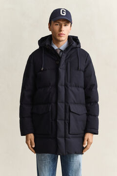 Flannel Down Mid Jacket — EVENING BLUE 10