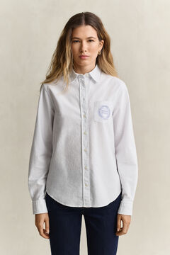 Gant x Yale Striped Oxford Shirt — MISTY LAVENDER 6