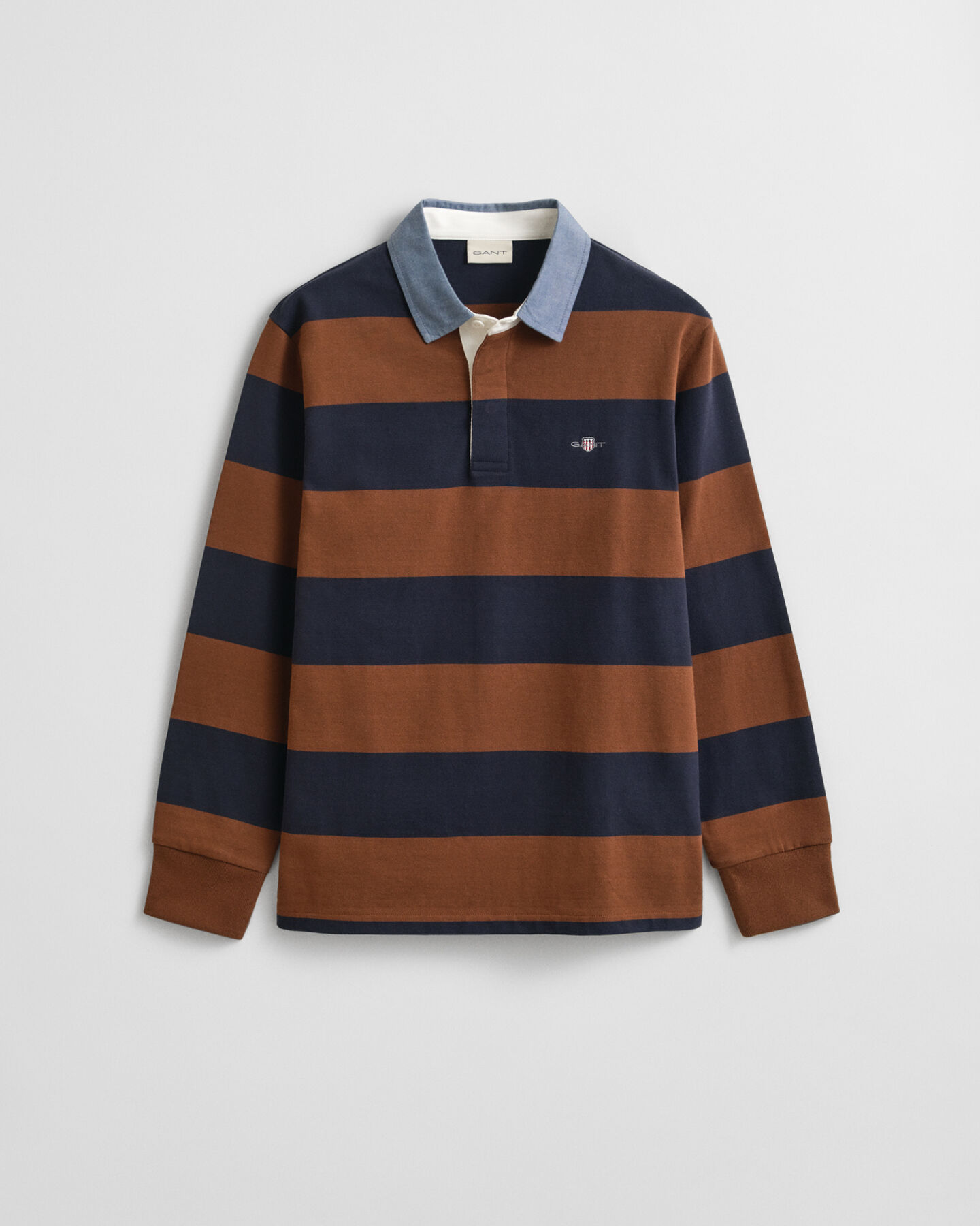 Chambray Collar Striped Heavy Rugger
