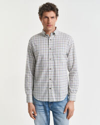 Regular Fit Tattersall Checked Twill Shirt