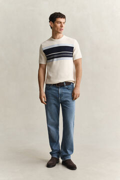 Straight Jeans — MID BLUE BROKEN IN 6