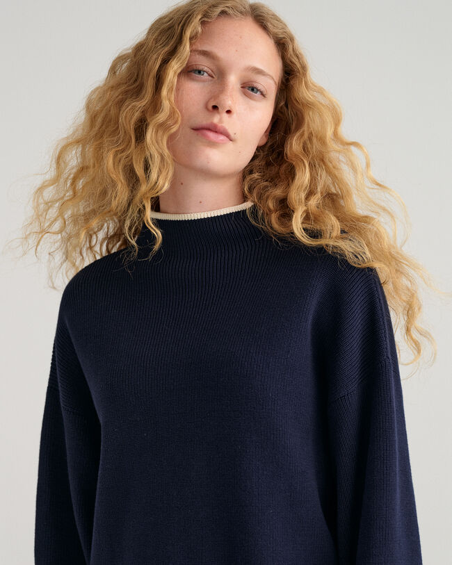 Ribbed Mock Neck Sweater